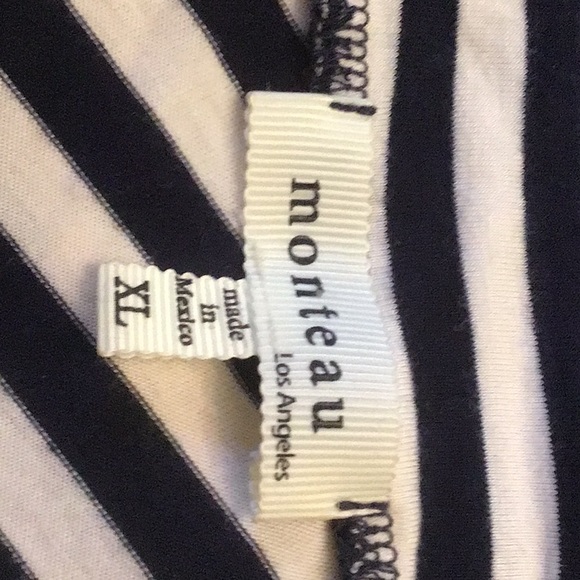 Light weight navy and white stripe angled maxi skirt size XL - Picture 4 of 5